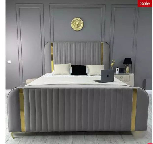 Curved Panel Bed With/Without Ottoman Gas Lift Storage - Sam Beds